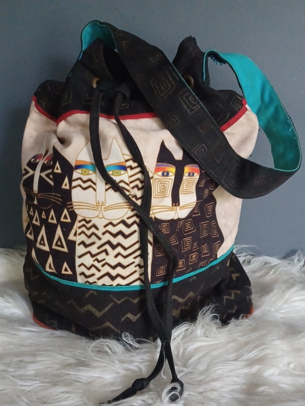 Vintage Laurel Burch Large Shoulder Bag